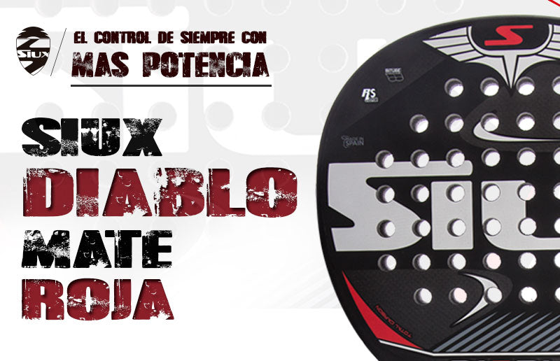 Pala de pádel Siux Diablo Mate Roja 2018.