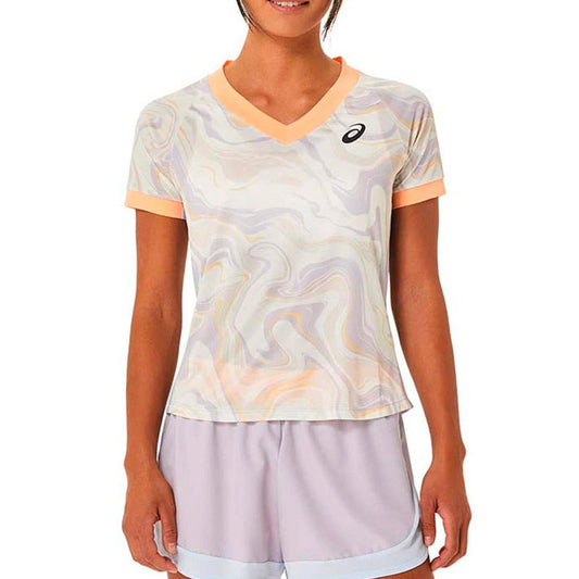 CAMISETA TIRANTES ASICS WOMEN MATCH GRAPHIC SS TOP 2042A251 MUJER CORAL