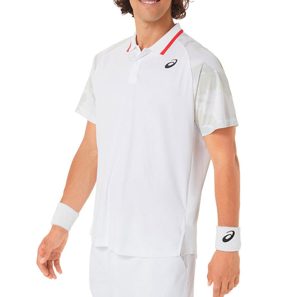 POLO ASICS MEN COURT GRAPHIC 2041A252 WHITE