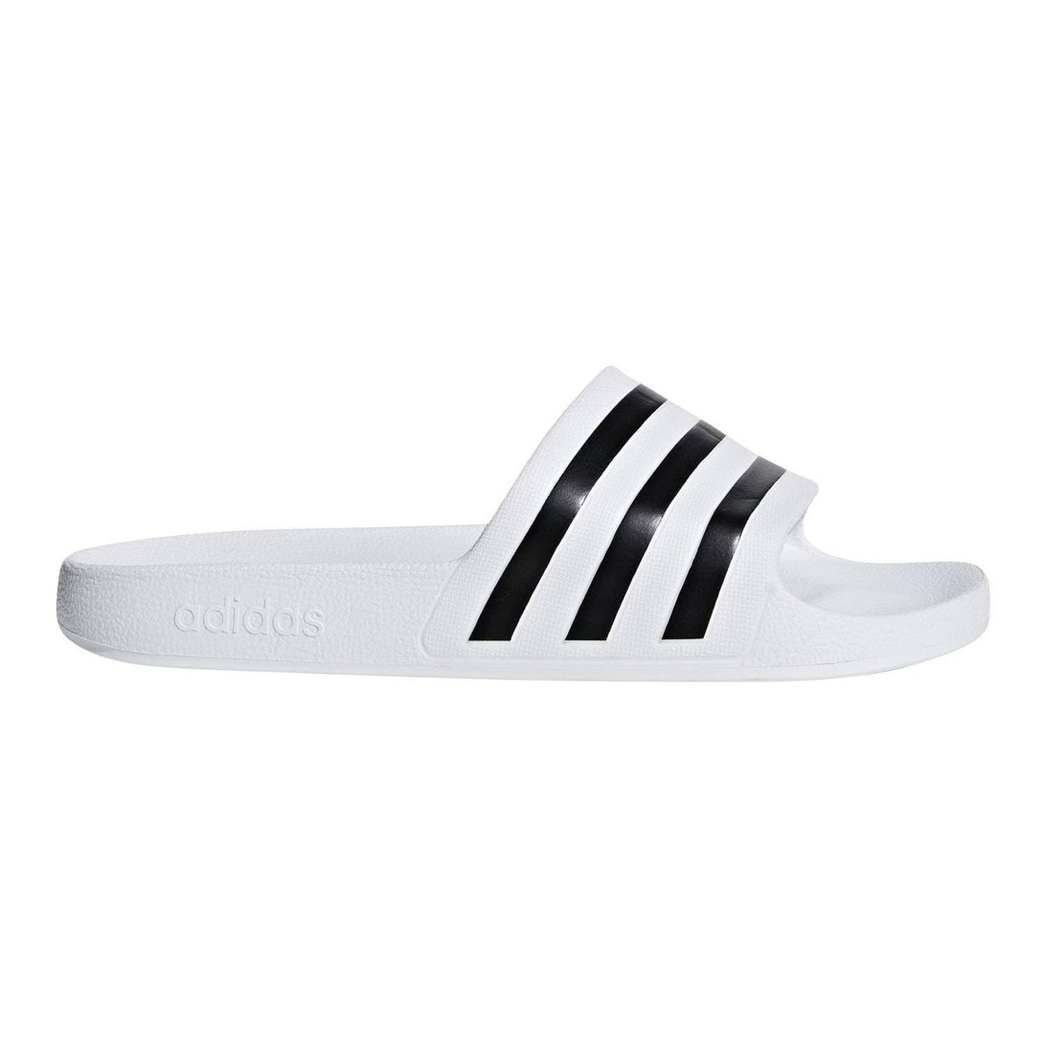 CHANCLAS ADIDAS ADILETTE AQUA BLANCO NEGRO UNISEX
