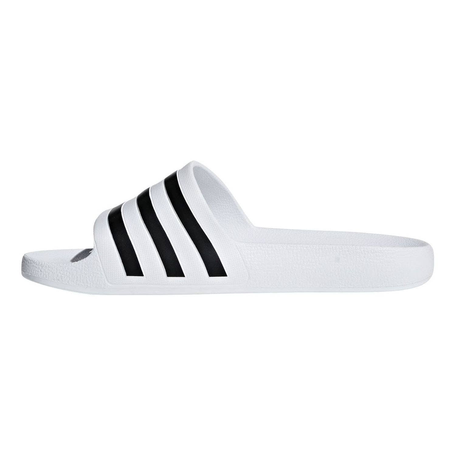 CHANCLAS ADIDAS ADILETTE AQUA BLANCO NEGRO UNISEX