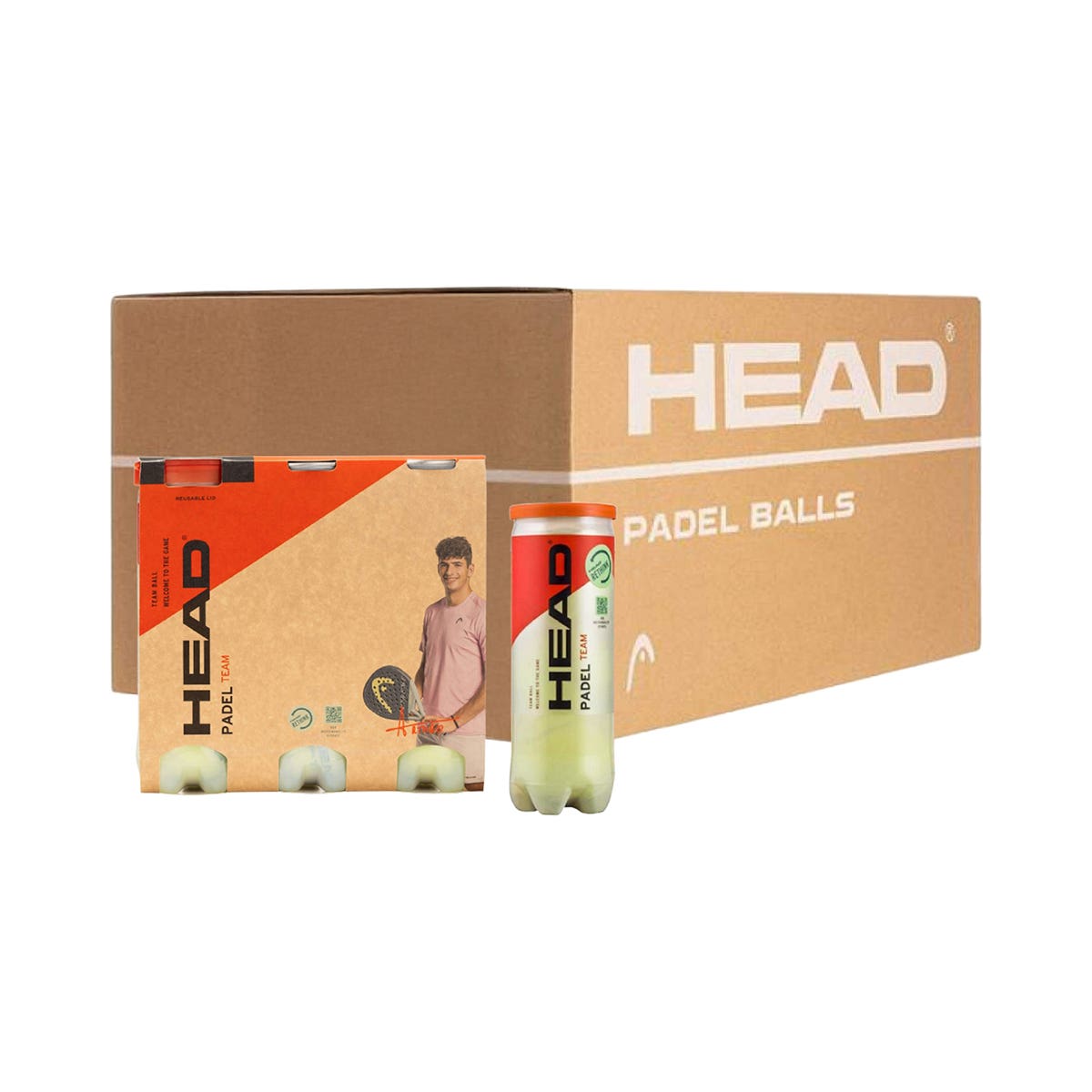 CAJÓN BOLAS PACKS 3 BOTES HEAD PADEL 575651 (8 PACKS DE 3 BOTES)