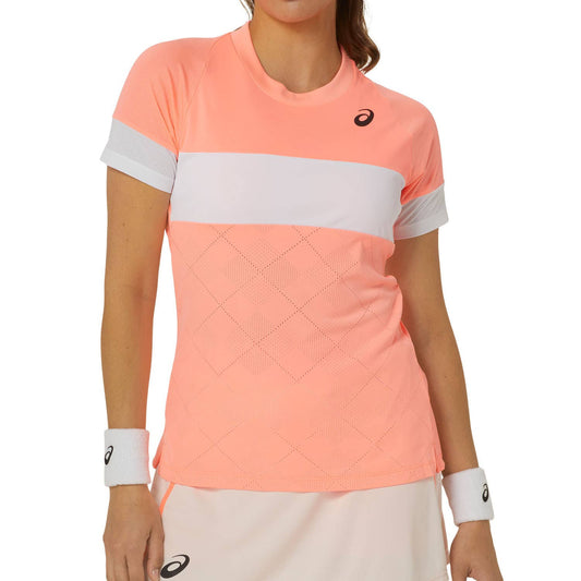 CAMISETA ASICS GAME SS TOP MUJER CORAL