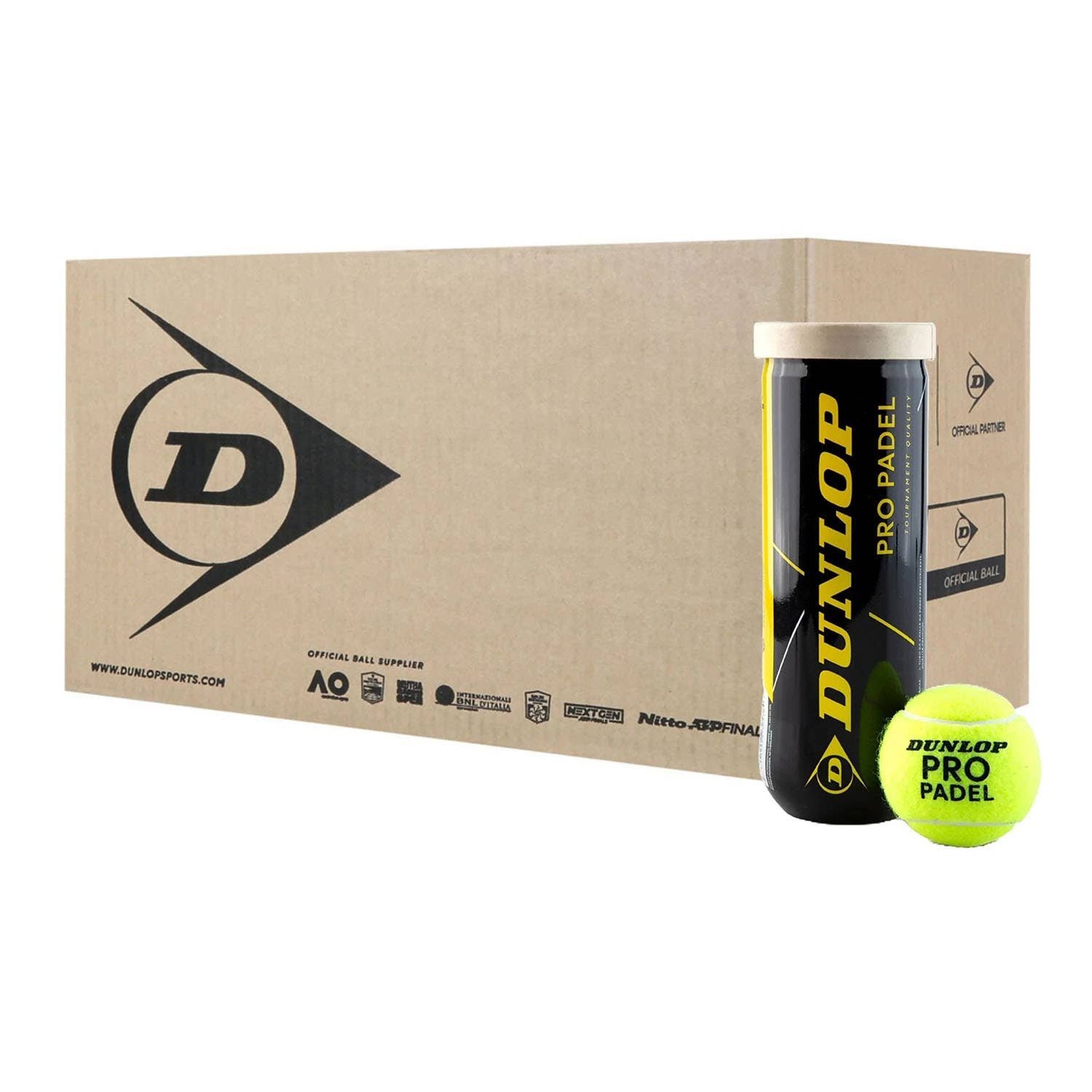 CAJÓN DE 24 BOTES DE 3 BOLAS DUNLOP PRO PADEL 601552