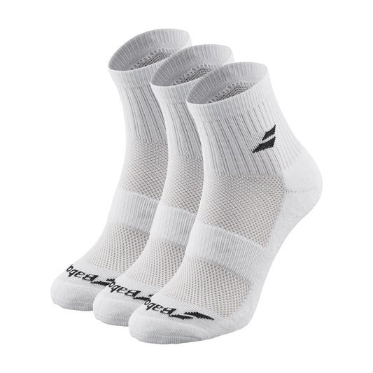 PACK 3 PARES CALCETINES BABOLAT QUARTER BLANCO