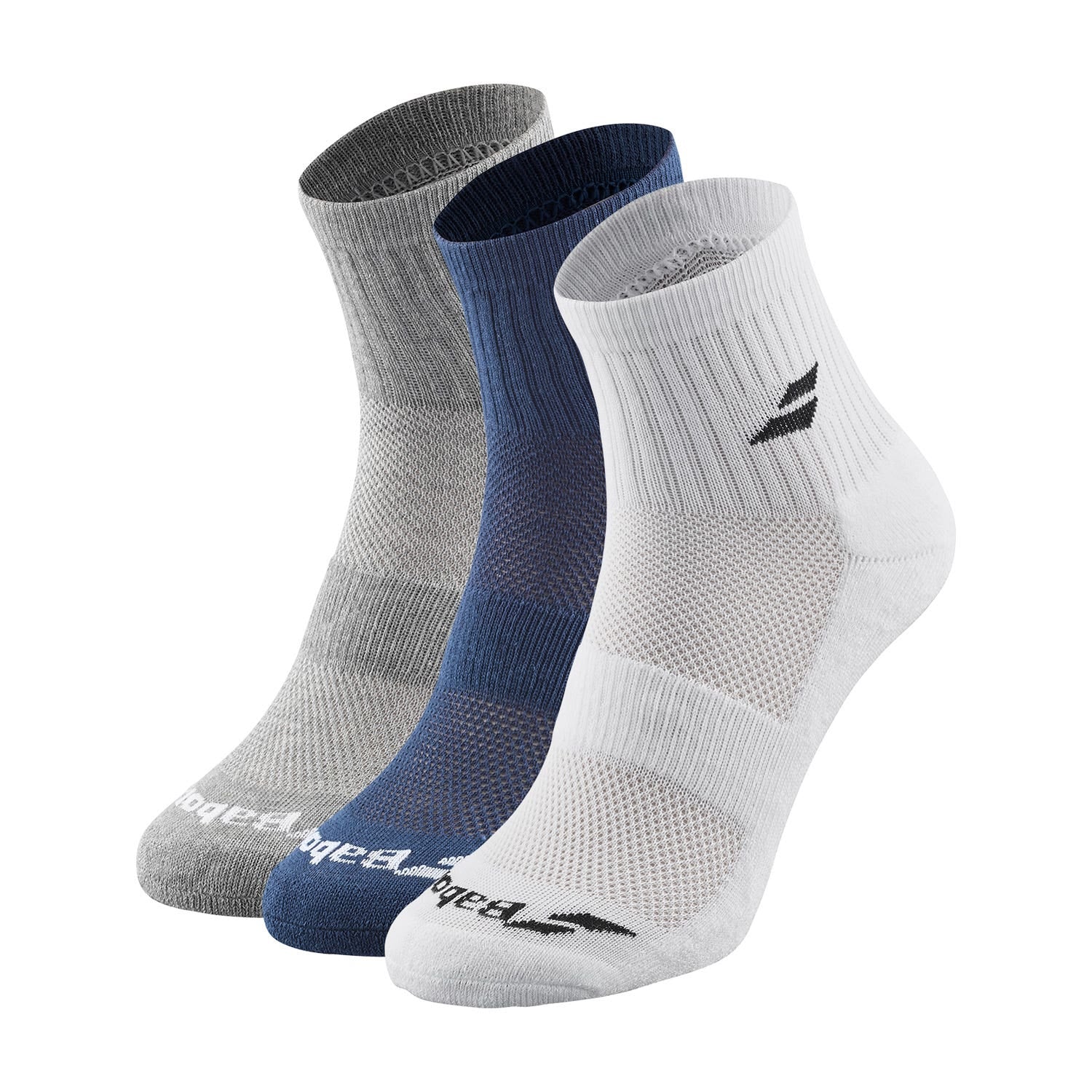 PACK 3 PARES CALCETINES BABOLAT QUARTER AZUL
