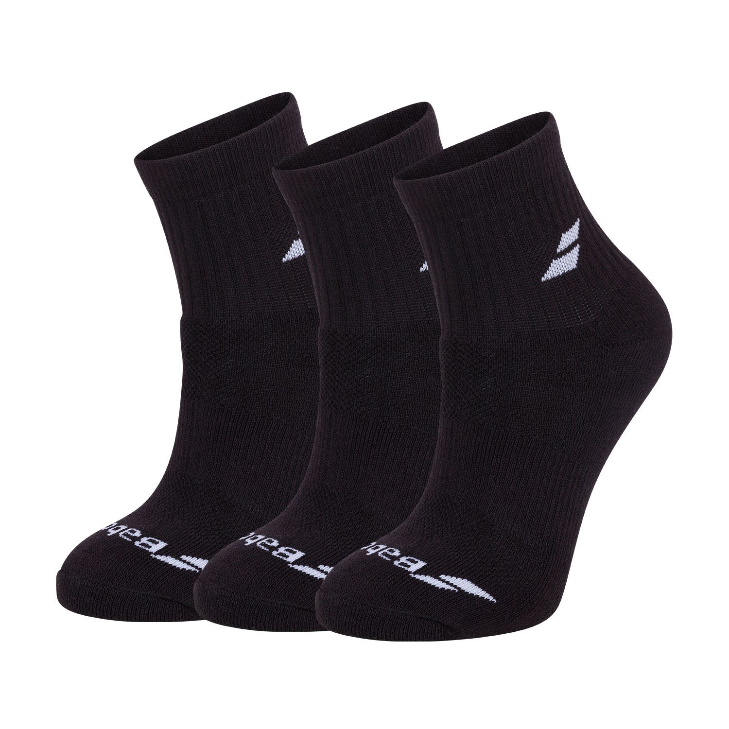 PACK 3 PARES CALCETINES BABOLAT QUARTER NEGRO
