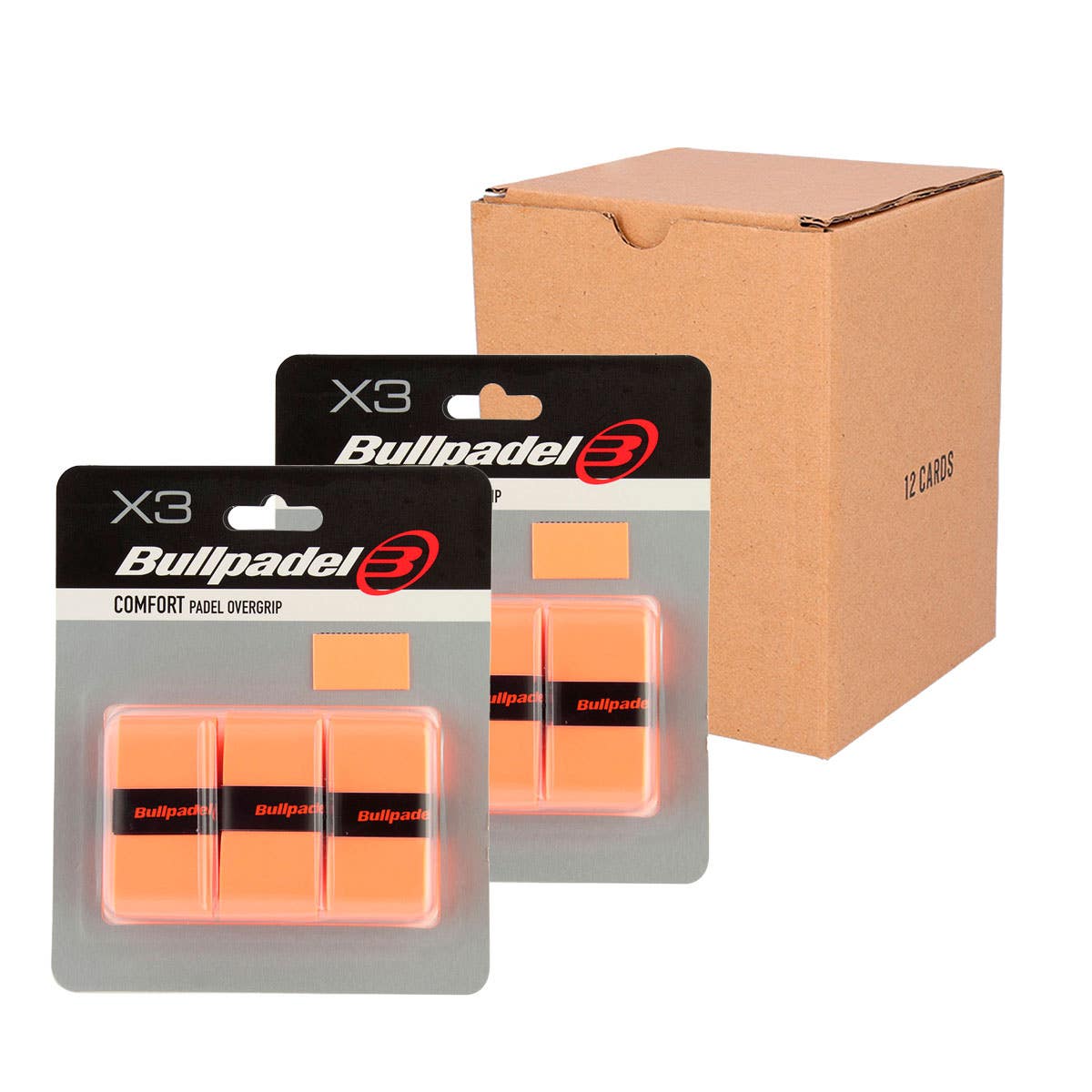CAJA OVERGRIP BULLPADEL GB1200 NARANJA 12UD