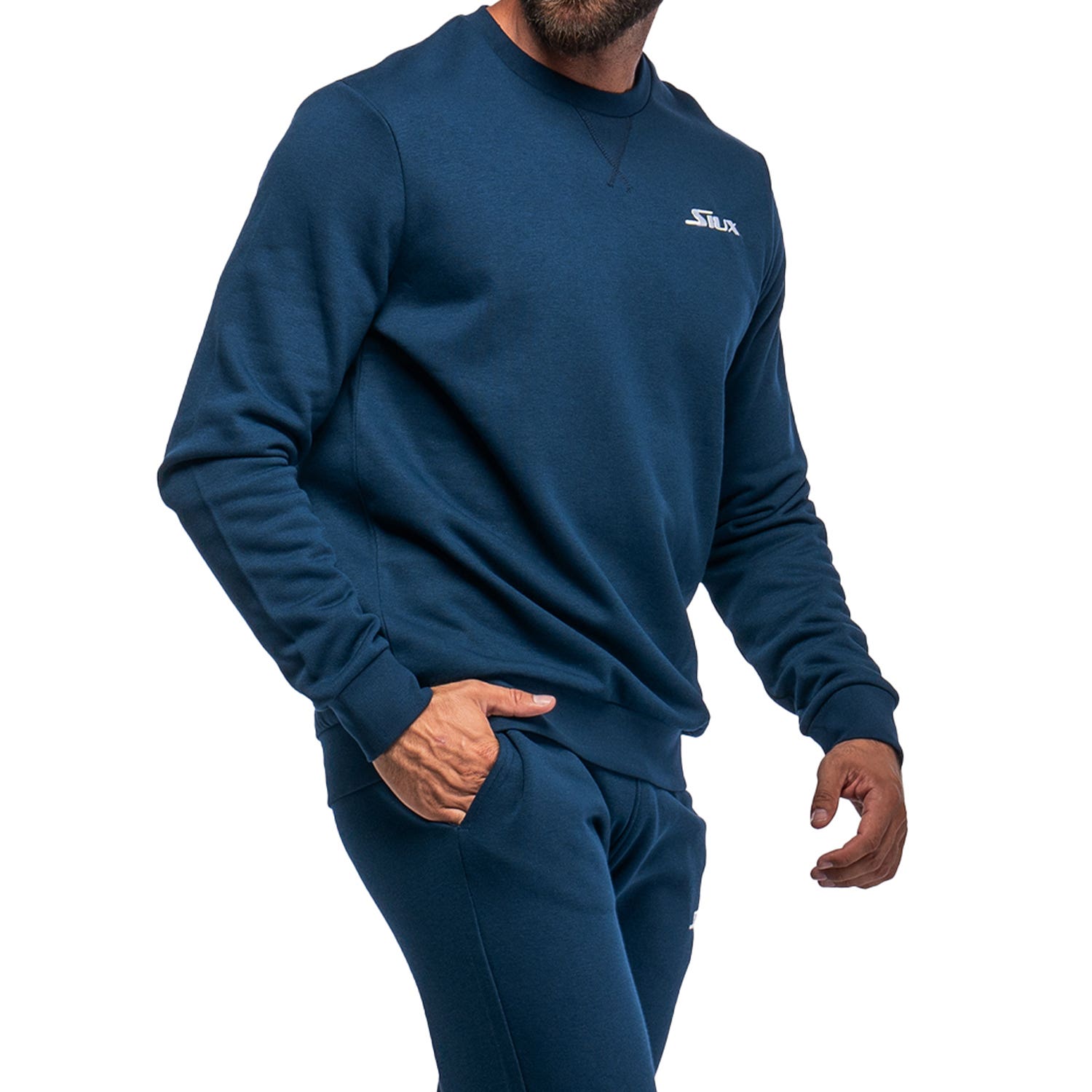 SUDADERA SIUX BASIC AZUL MARINO