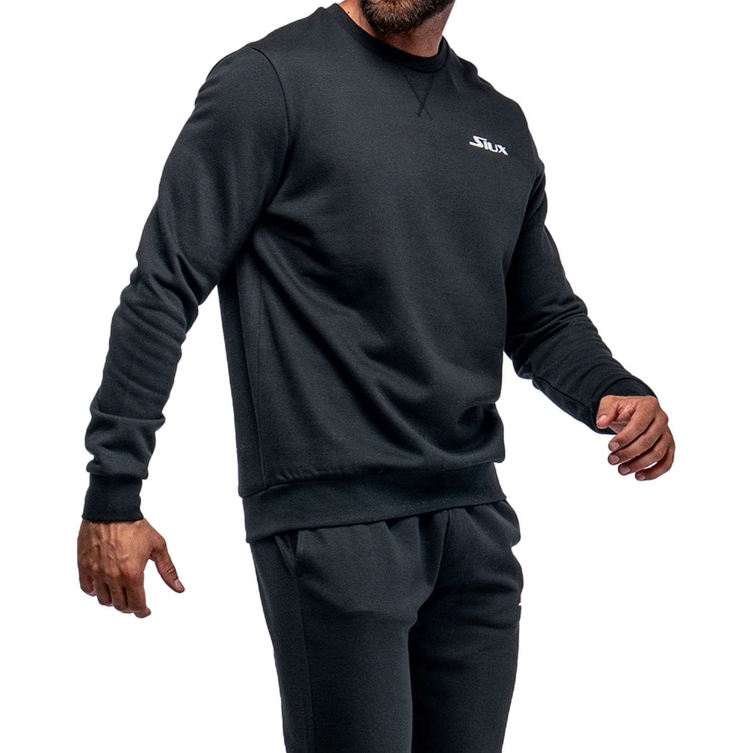SUDADERA SIUX BASIC NEGRO