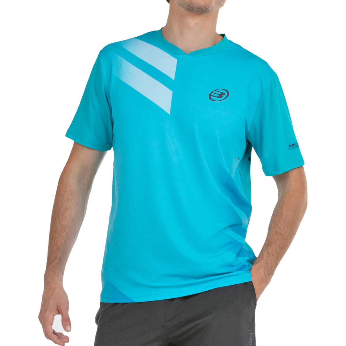 CAMISETA BULLPADEL MARON AZUL TURQUESA