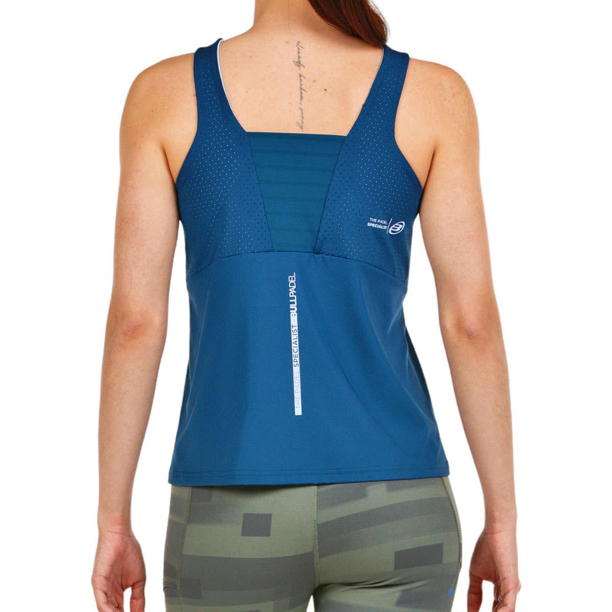 CAMISETA BULLPADEL TIRANTES OROSO MUJER AZUL MARINO