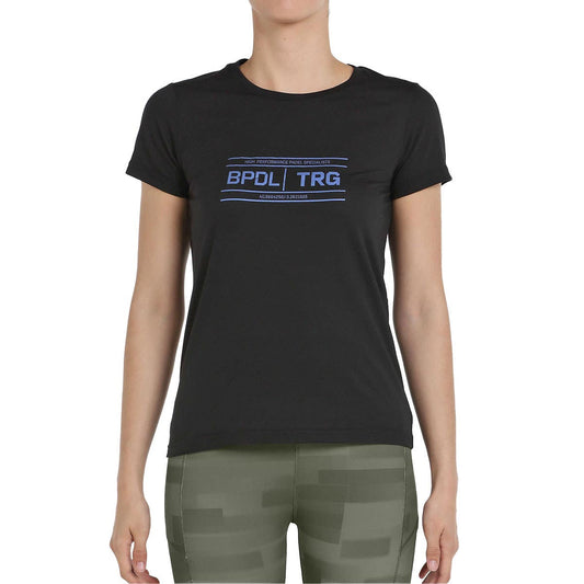 CAMISETA MANGA CORTA BULLPADEL TARF MUJER NEGRO