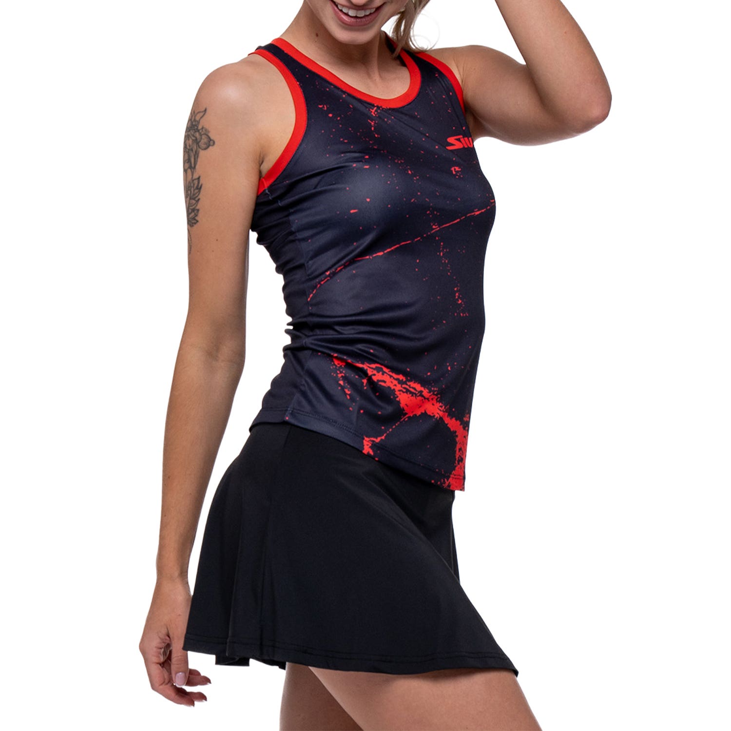 CAMISETA SIN MANGAS SIUX SPLASH MUJER ROJA