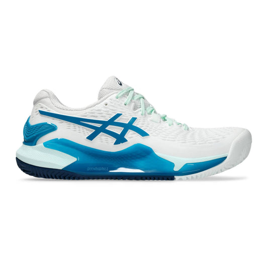 ASICS GEL RESOLUTION 9 CLAY 1042A224 AZUL VERDOSO MUJER