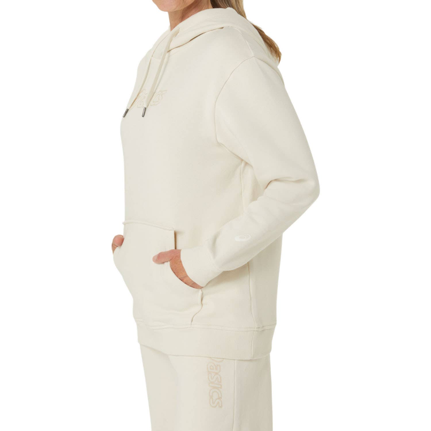 SUDADERA CON CAPUCHA ASICS LOGO OTH MUJER BEIGE