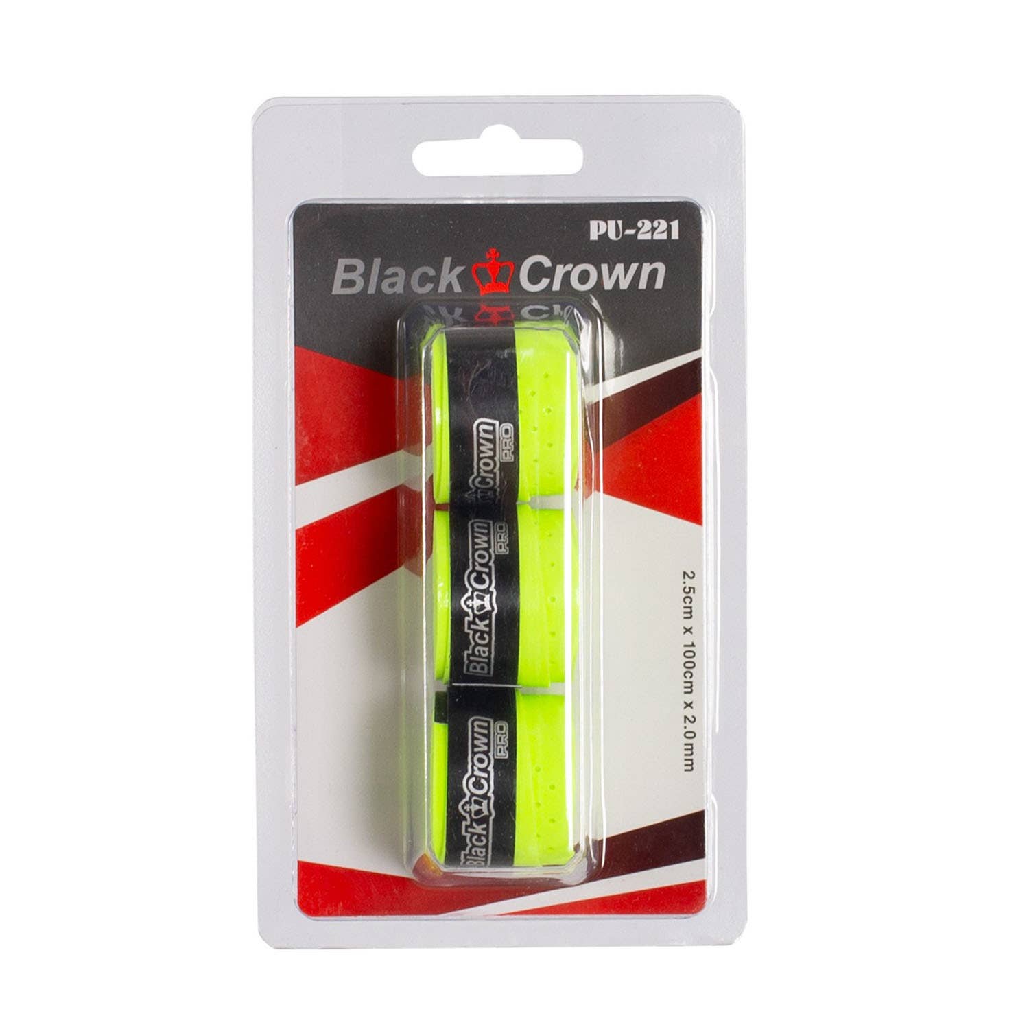 BLISTER 3 OVERGRIPS BLACK CROWN AMARILLOS