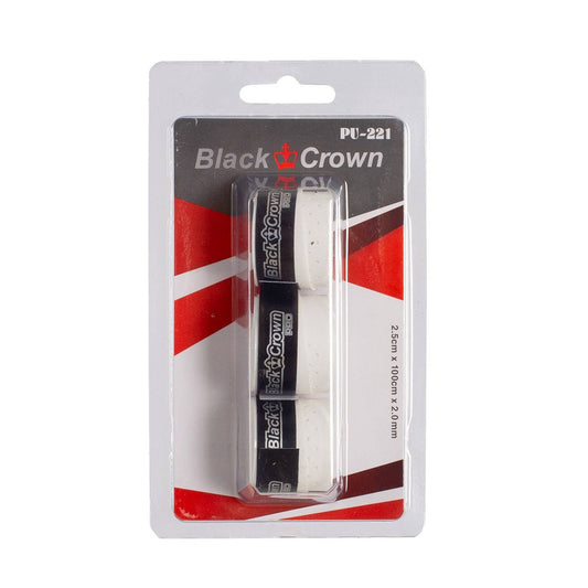 BLISTER 3 OVERGRIPS BLACK CROWN A000406.001.1 BLANCOS