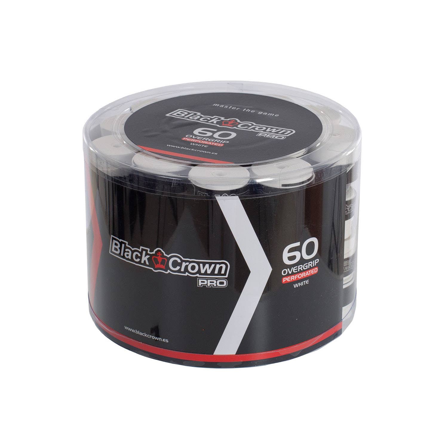CUBO 60 OVERGRIPS PERFORADOS BLACK CROWN BLANCO