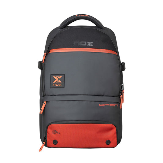 MOCHILA NOX LUXURY OPEN SERIES NEGRO ROJO
