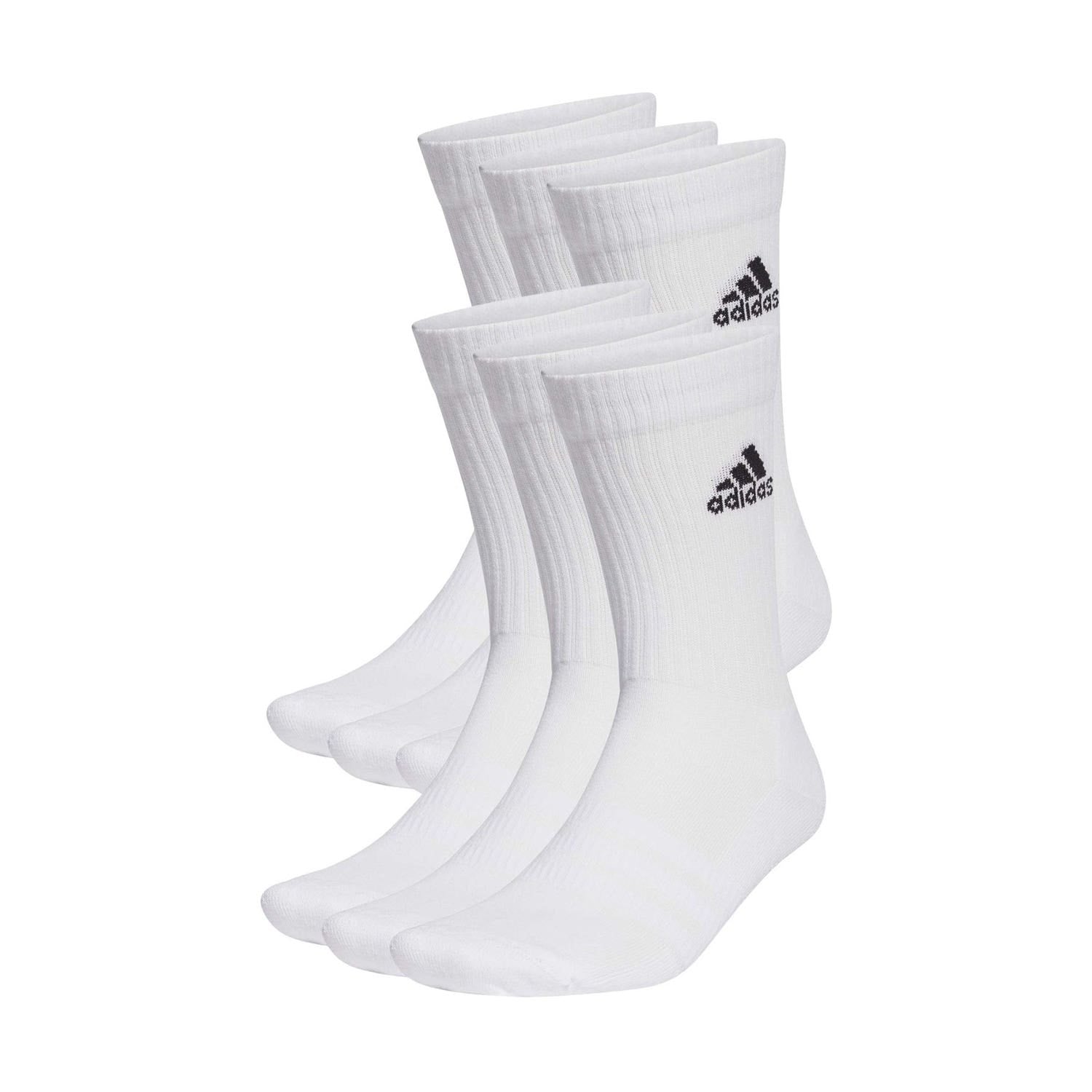 PACK 3 PARES CALCETINES ADIDAS CUSHION SPORTWEAR CREW BLANCO