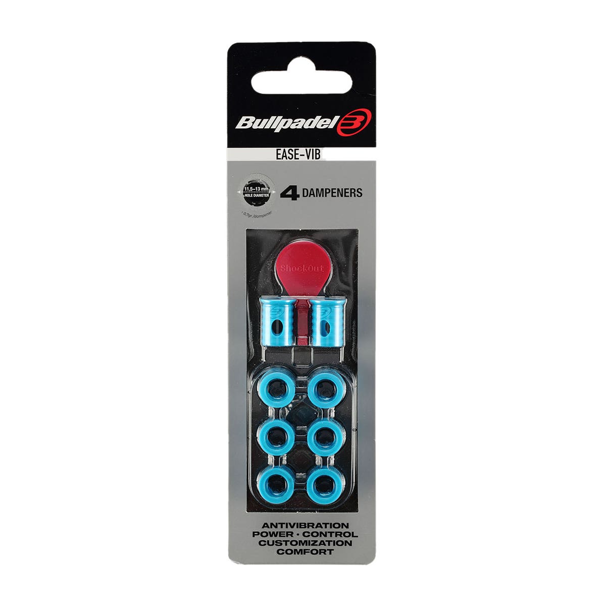 BLISTER (4 UDS) ANTIVIBRADOR EASE VIBE BULLPADEL AZUL CELESTE