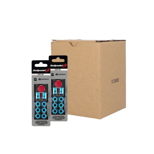 CAJA 12 UDS - BLISTER (4 UDS) ANTIVIBRADOR EASE VIBE BULLPADEL 011 AZUL CELESTE