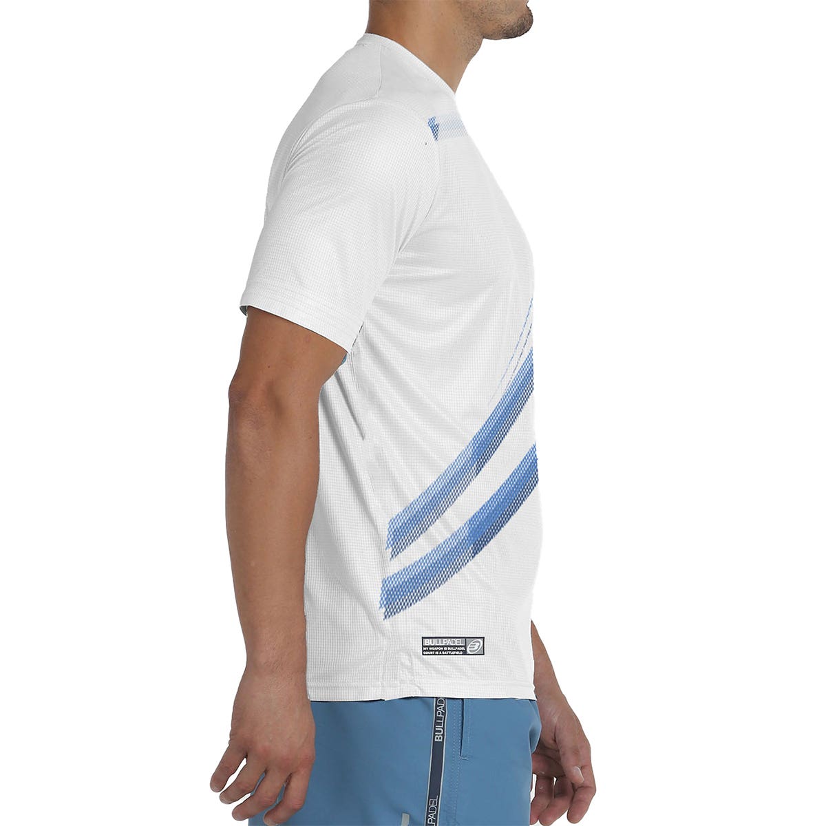 CAMISETA BULLPADEL BEQUE BLANCO