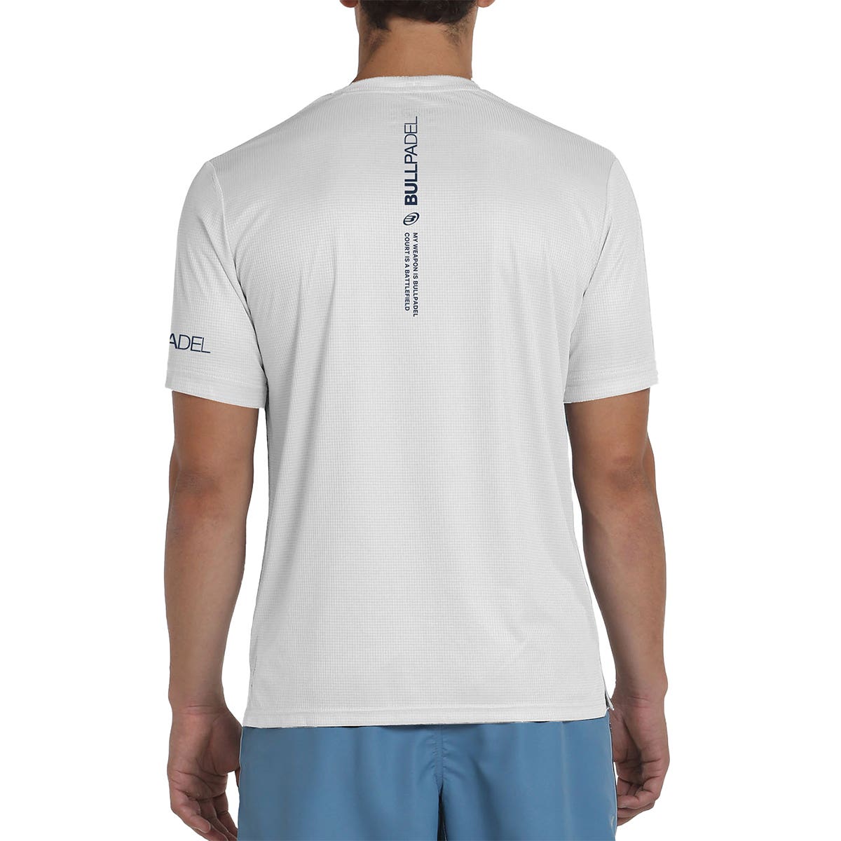CAMISETA BULLPADEL BEQUE BLANCO