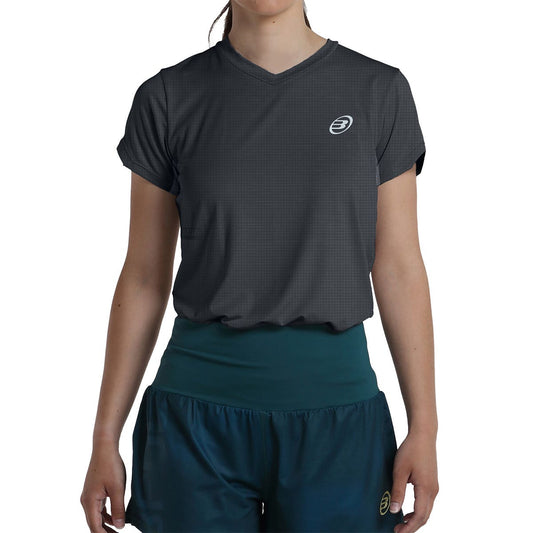 CAMISETA MANGA CORTA BULLPADEL MUJER LARDA NEGRO