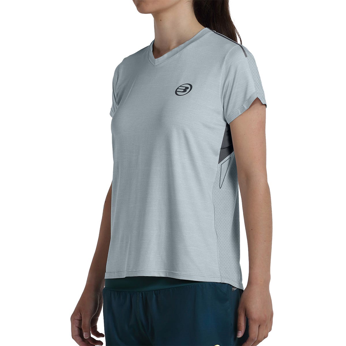 CAMISETA MANGA CORTA BULLPADEL MUJER LARDA 501 HORMIGÓN