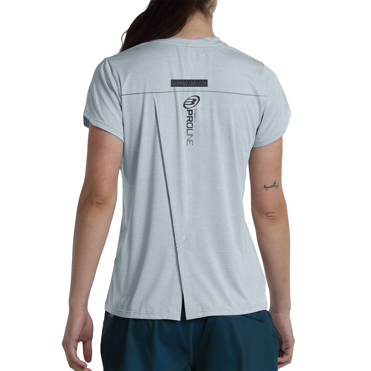 CAMISETA MANGA CORTA BULLPADEL MUJER LARDA 501 HORMIGÓN