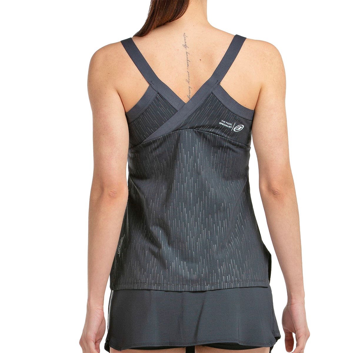 CAMISETA TIRANTES BULLPADEL ADURI NEGRO MUJER