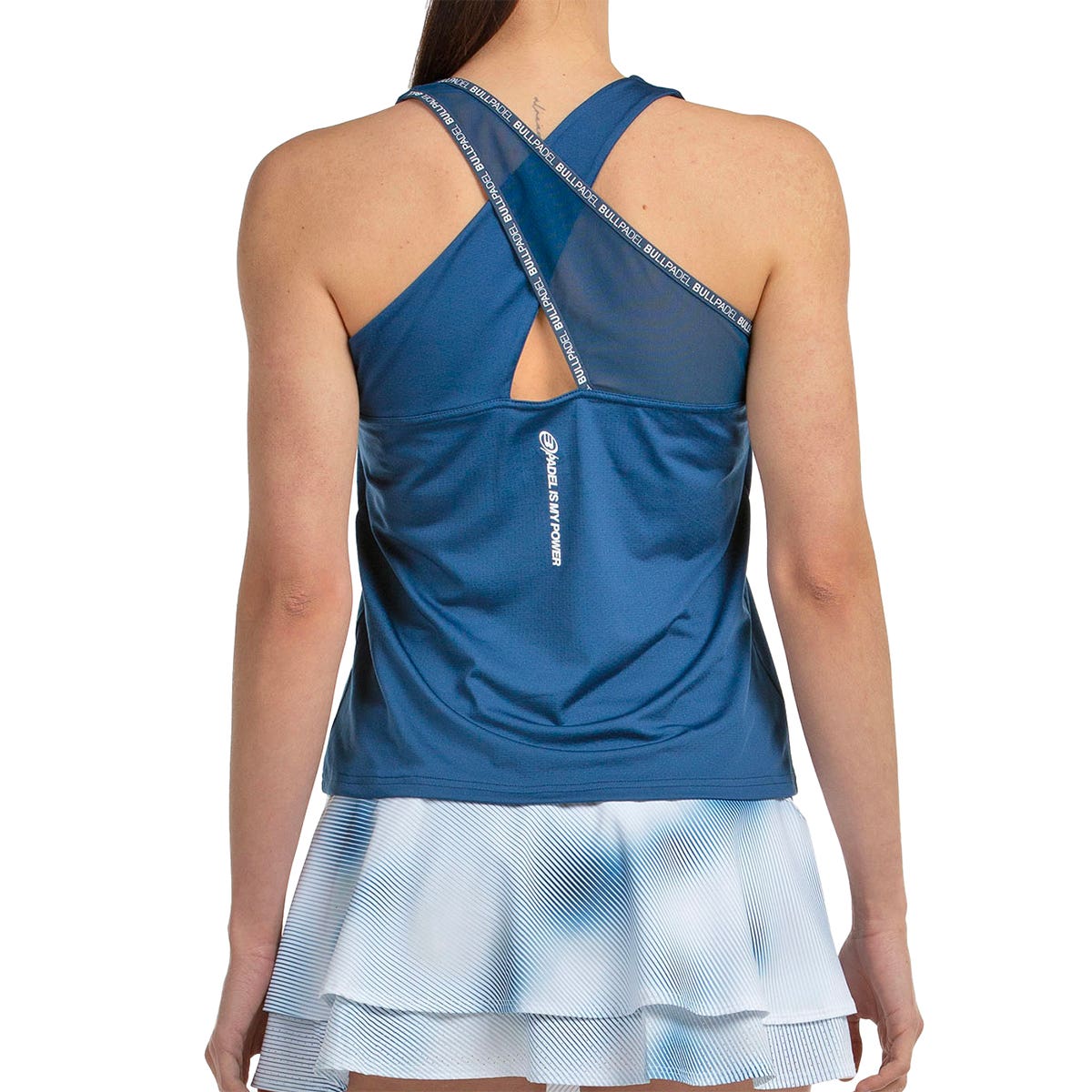 CAMISETA TIRANTES BULLPADEL DACA MUJER AZUL