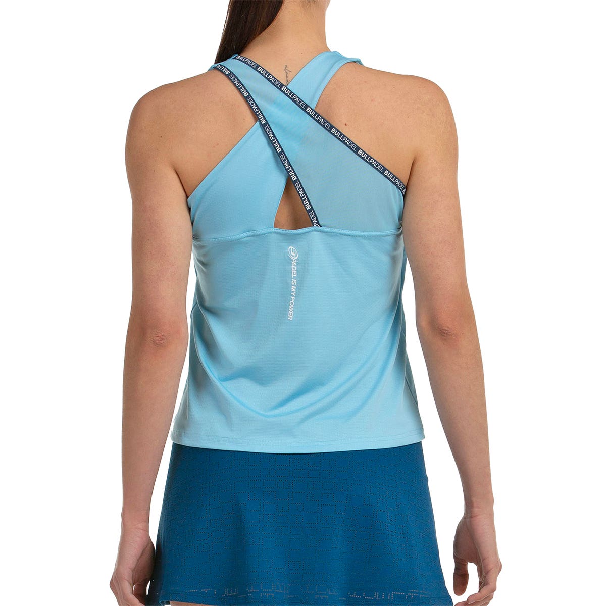 CAMISETA TIRANTES BULLPADEL DACA MUJER BLUE AQUA