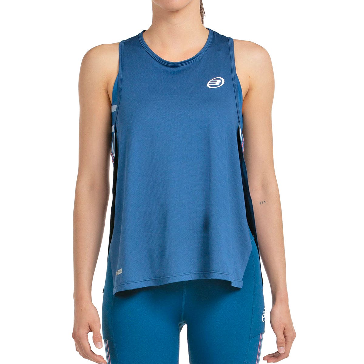 CAMISETA TIRANTES BULLPADEL DURANTA AZUL TINTA MUJER