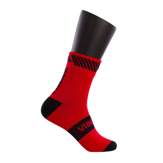 CALCETINES VIBOR-A KAIT MEDIA CAÑA ROJO/NEGRO