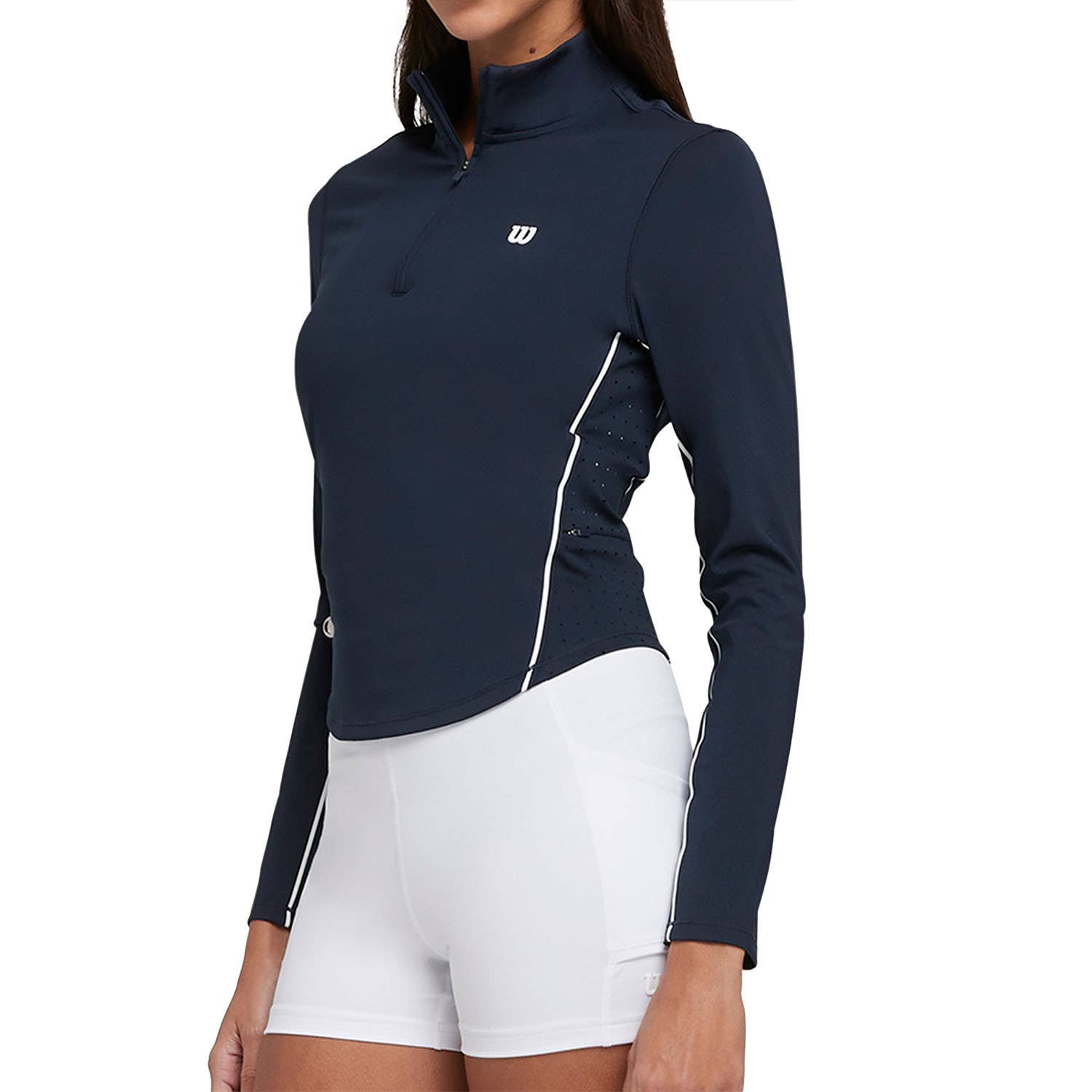 CAMISETA MANGA LARGA WILSON BRENTWOOD HALF-ZIP NAVY MUJER