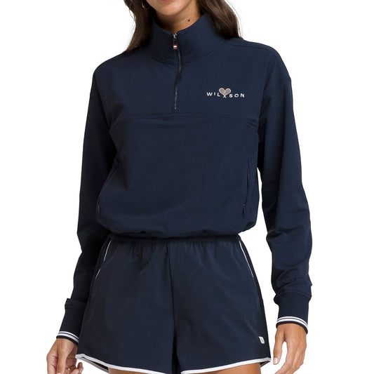 SUDADERA WILSON DAVENPORT WOVEN AZUL MARINO