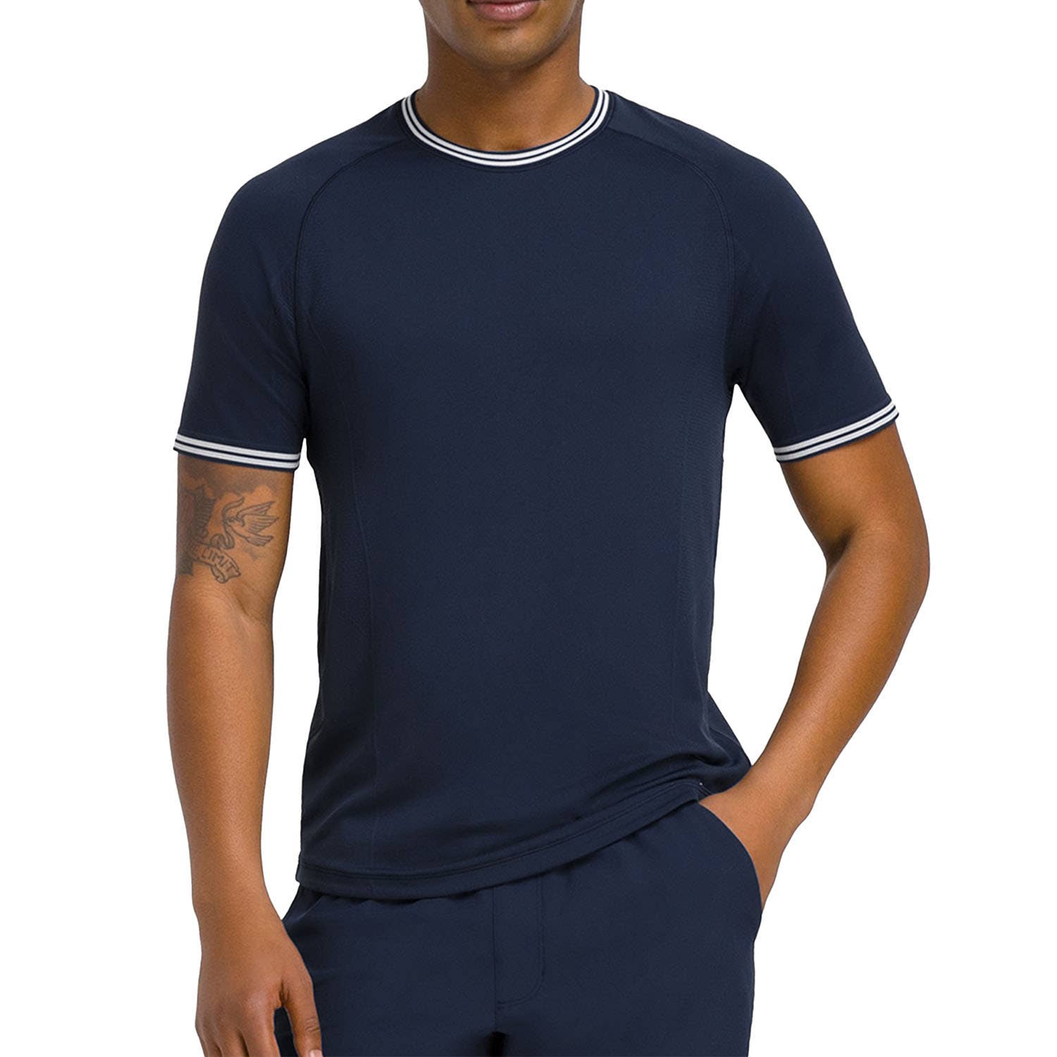 CAMISETA WILSON COURT PERFORMANCE CREW AZUL MARINO
