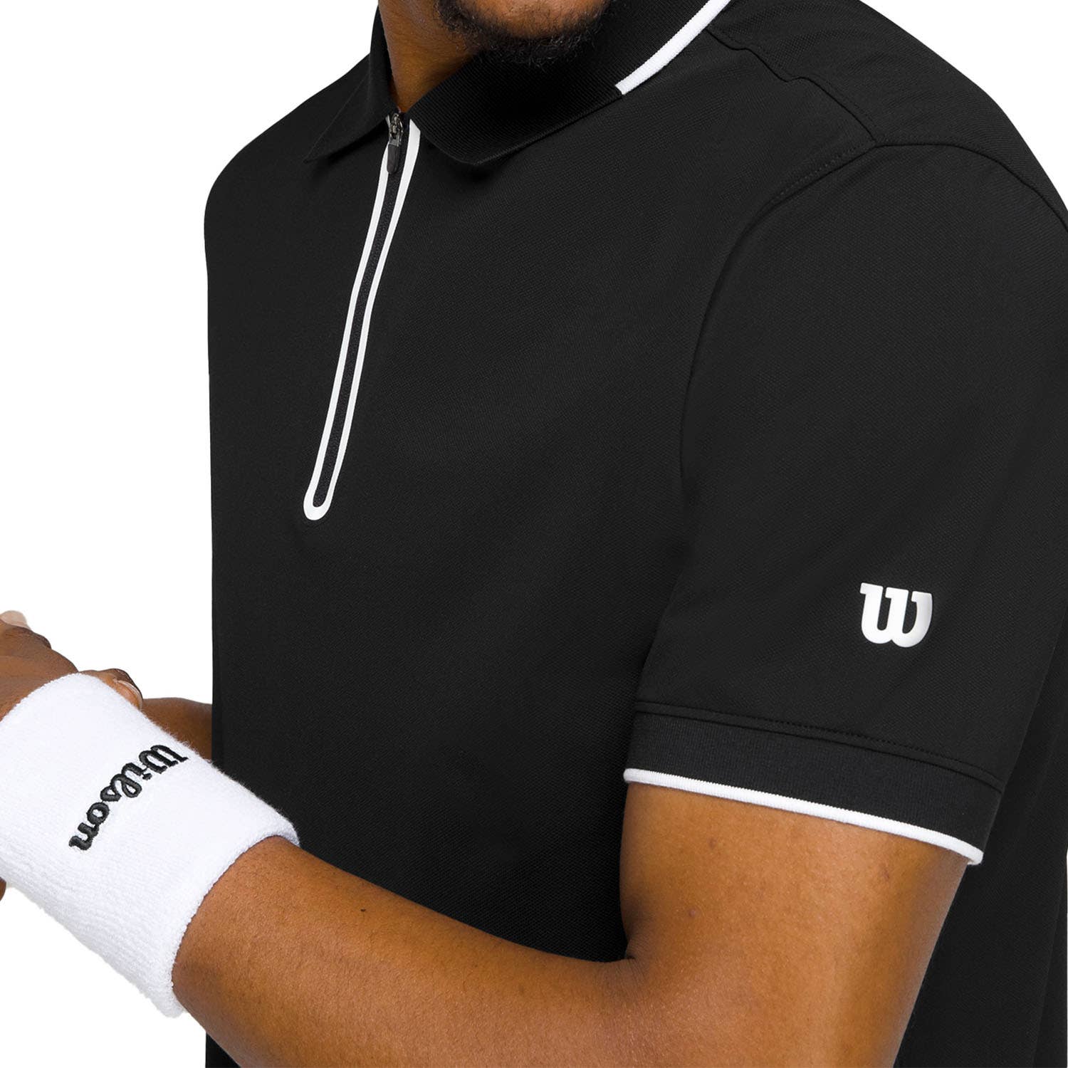 POLO WILSON ADVANTAGE ZIP NEGRO