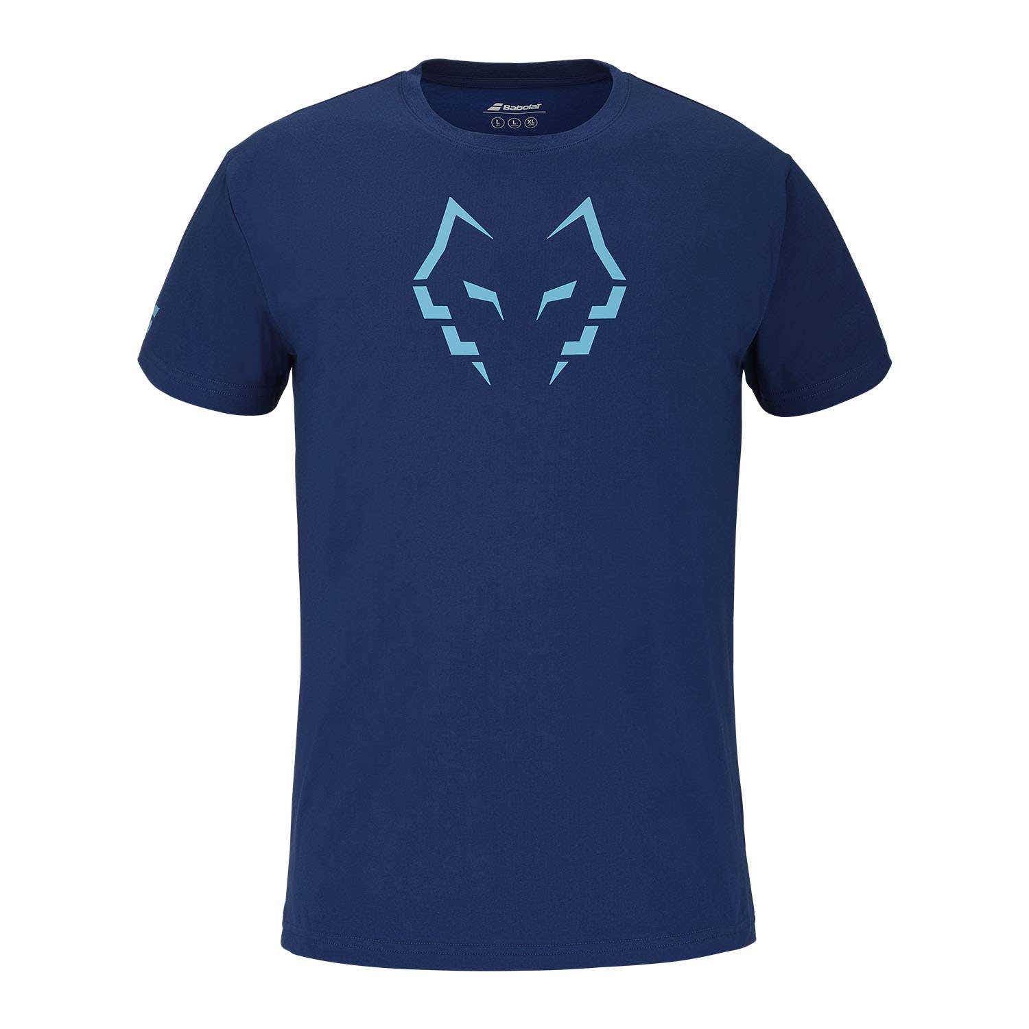 CAMISETA ALGODÓN BABOLAT JUAN LEBRÓN AZUL 2025