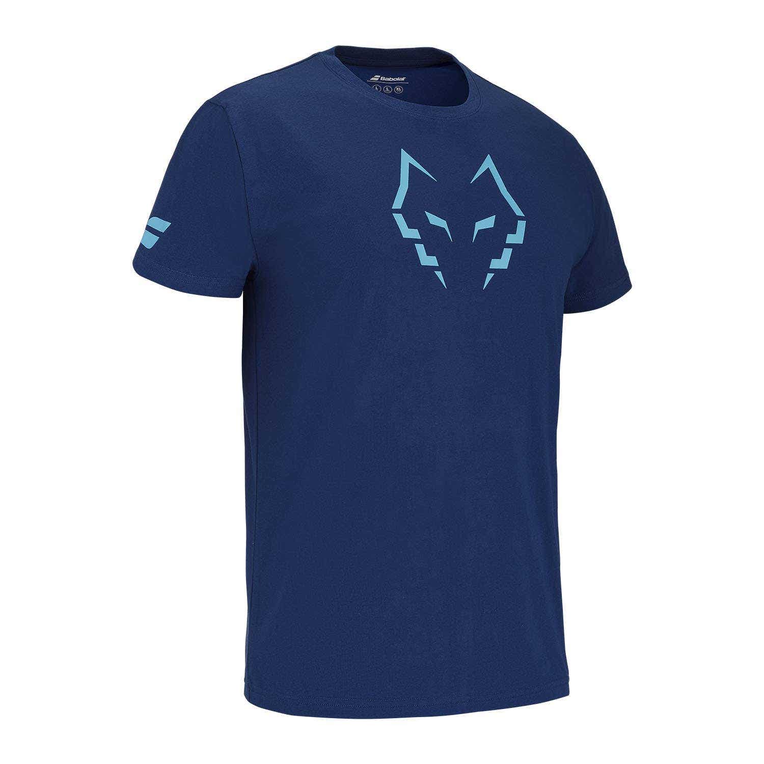 CAMISETA ALGODÓN BABOLAT JUAN LEBRÓN AZUL 2025