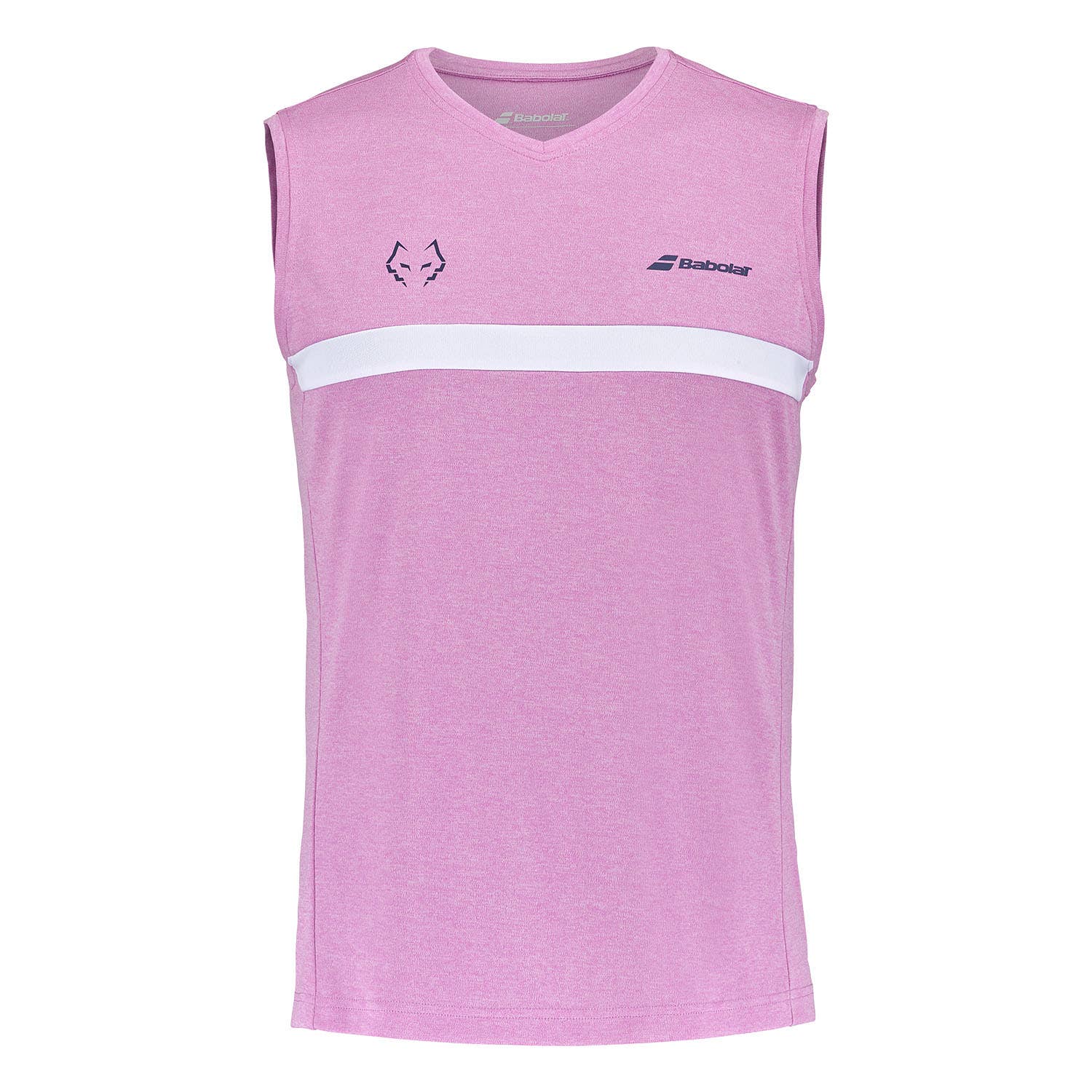 CAMISETA SIN MANGAS BABOLAT JUAN LEBRÓN ROSA 2025