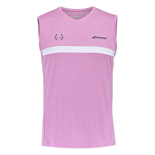 CAMISETA SIN MANGAS BABOLAT JUAN LEBRÓN ROSA 2025