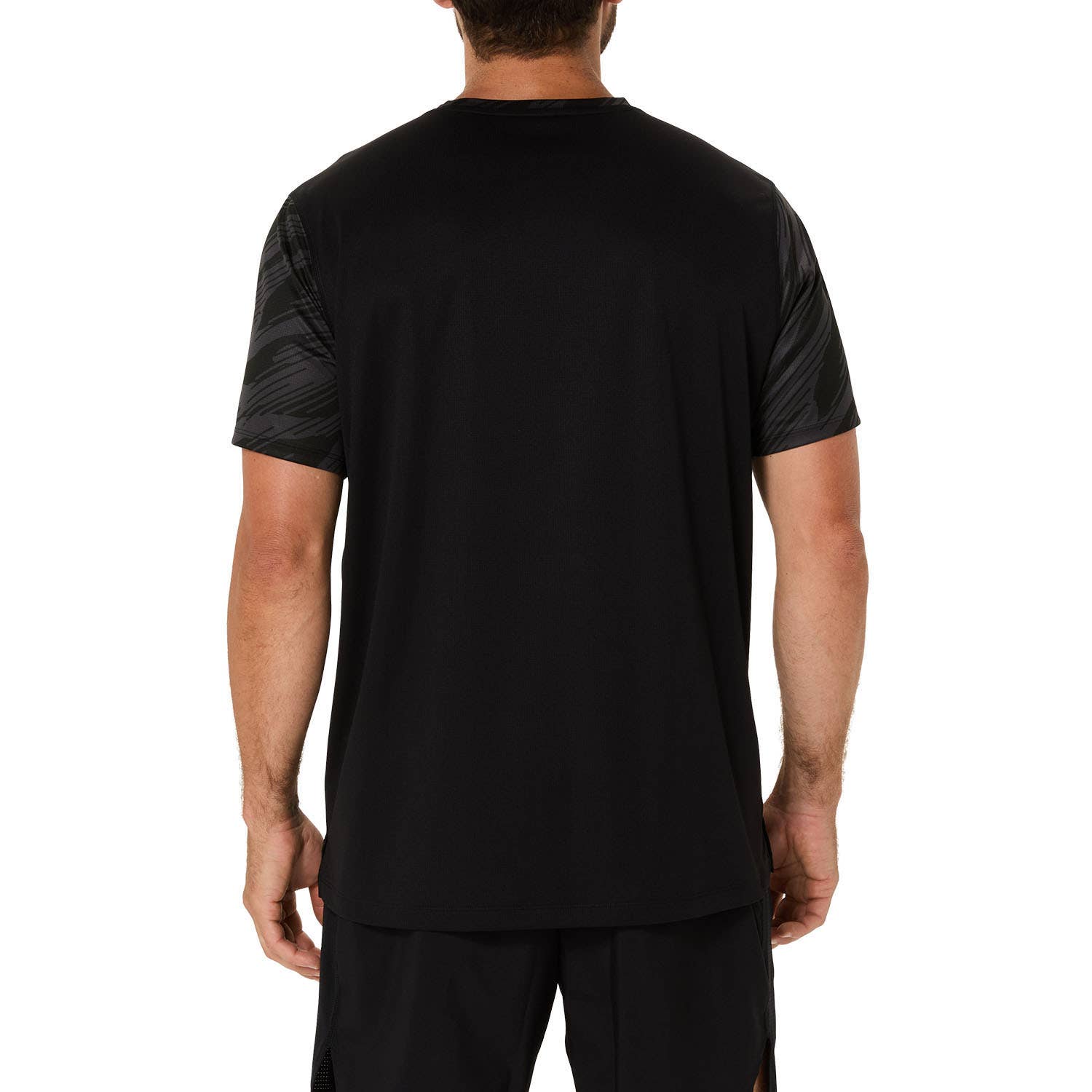 CAMISETA ASICS CORE ALL OVER PRINT SS TOP NEGRO