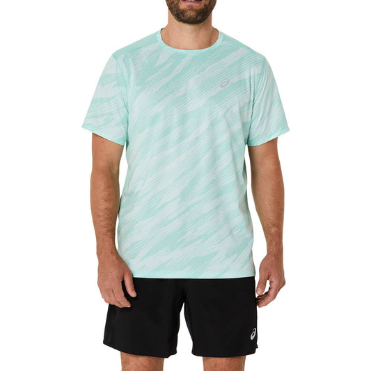 CAMISETA ASICS CORE ALL OVER PRINT SS TOP VERDE