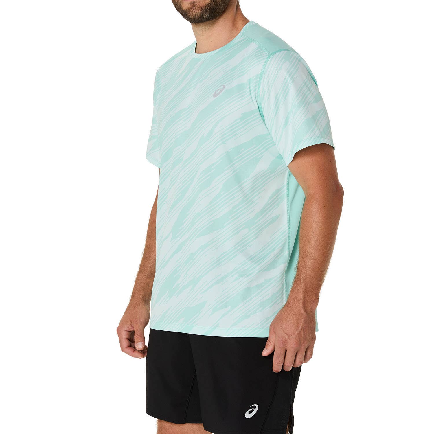 CAMISETA ASICS CORE ALL OVER PRINT SS TOP VERDE