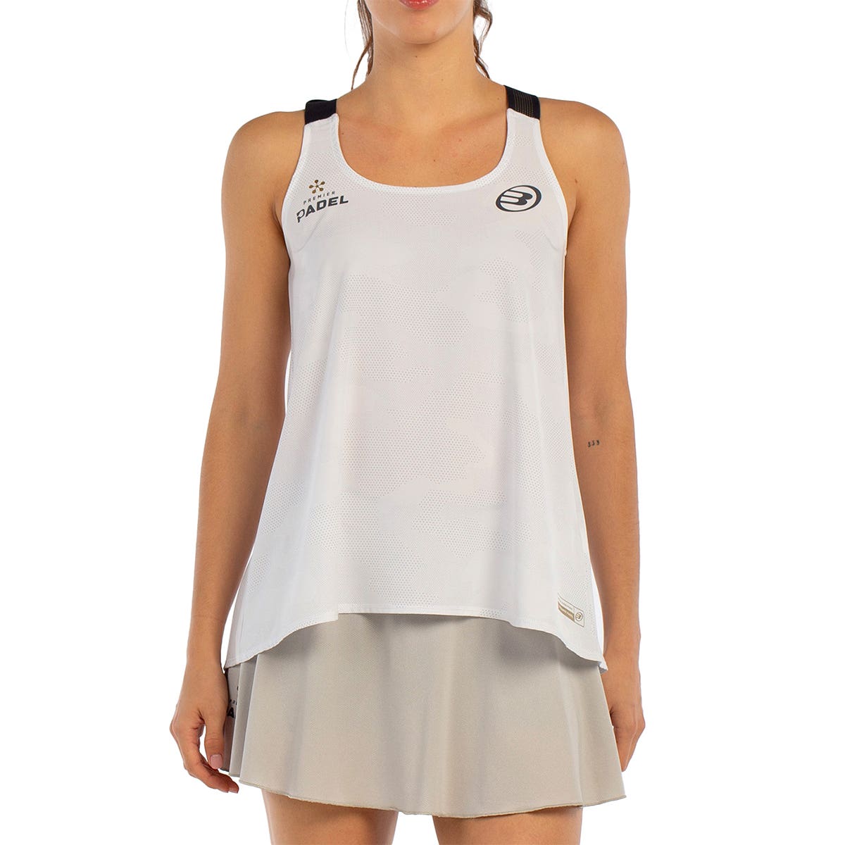 CAMISETA TIRANTES BULLPADEL AGORE MUJER BLANCO