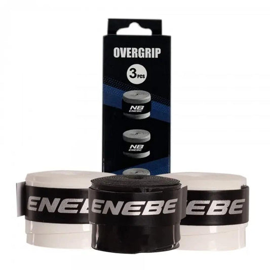 BLISTER 3 OVERGRIPS ENEBE LISOS BLANCO/NEGRO/BLANCO A003777.BNB